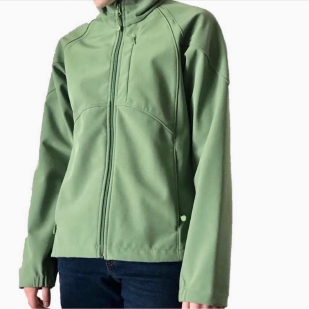 Black Diamond Green Soft Shell Full Zip Jacket